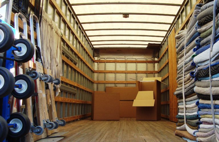 inside moving truck